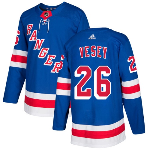 Adidas Rangers #26 Jimmy Vesey Royal Blue Home Authentic Stitched NHL Jersey - Click Image to Close